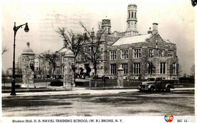 Student Hall of the U.S. Naval Training School, in Bronx