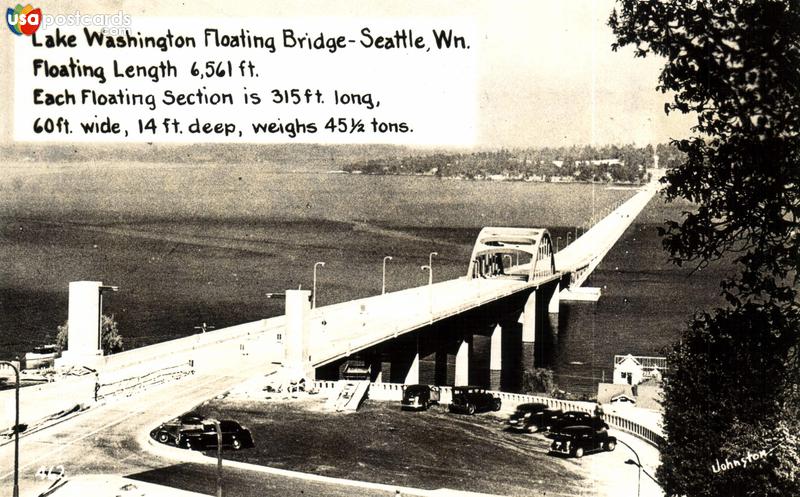 Pictures of Seattle, Washington, United States: Lake Washington floating bridge