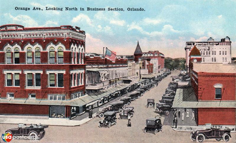 Orange Ave., looking North in Business Section