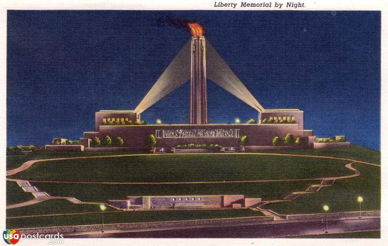 Liberty Memorial by night