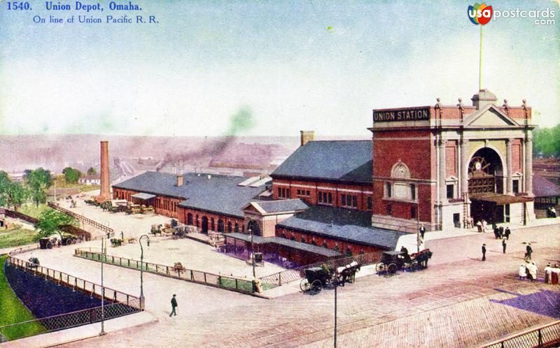 Pictures of Omaha, Nebraska, United States: Union Depot, on line of Union Pacific R.R.