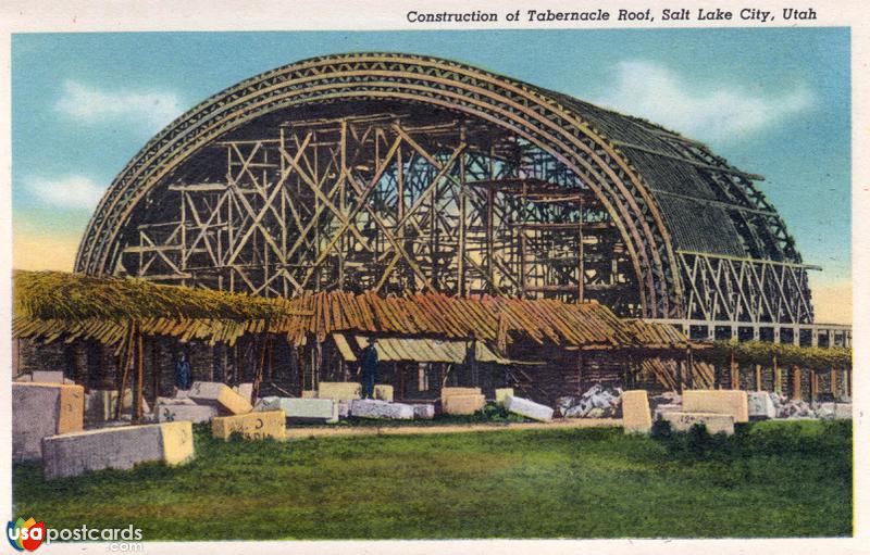 Pictures of Salt Lake City, Utah, United States: Cosntruction fo the Tabernacle Roof