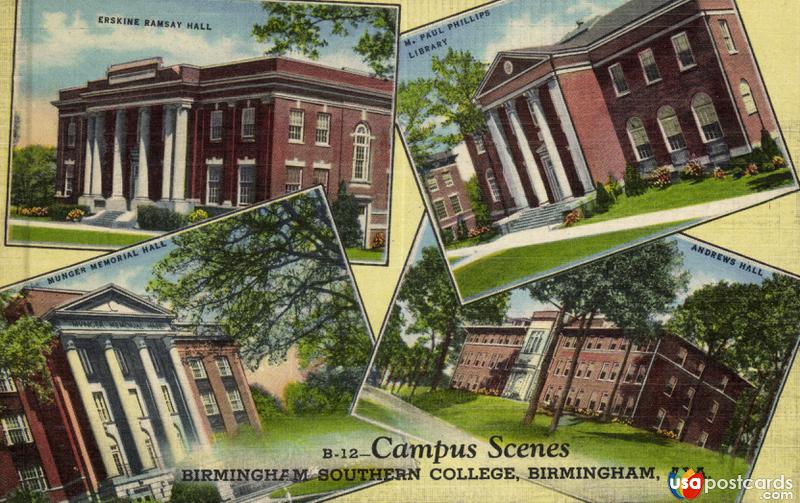 Pictures of Birmingham, Alabama: Campus Scenes. Birmingham Southern College