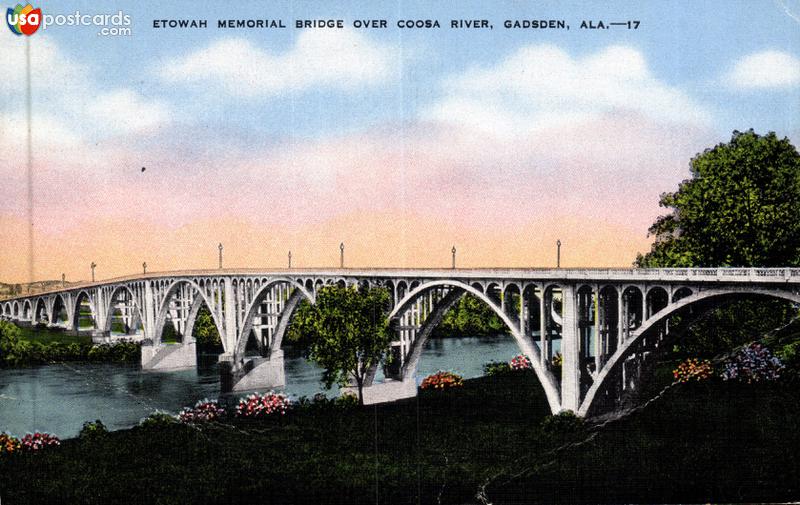 Pictures of Gadsden, Alabama: Etowah Memorial Bridge over Coosa River