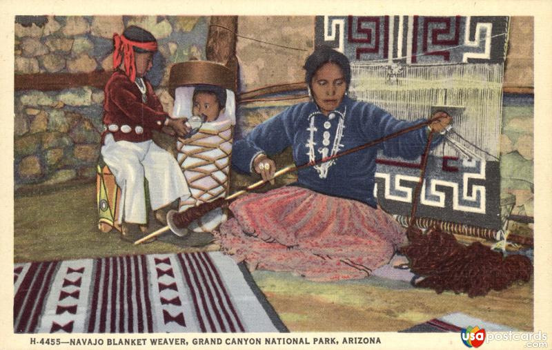 Pictures of Grand Canyon National Park, Arizona: Navajo Blanket Weaver. Grand Canyon National Park