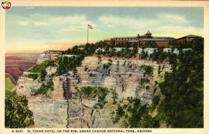 Pictures of Grand Canyon National Park, Arizona: El Tovar Hotel on The Rim. Grand Canyon National Park