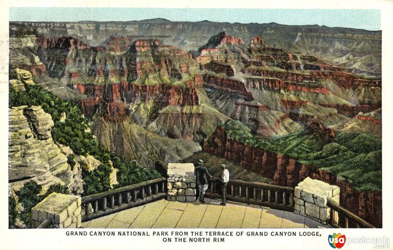 Pictures of Grand Canyon National Park, Arizona: Grand Canyon National Park from the Terrace of Grand Canyon Lodge on the North Rim
