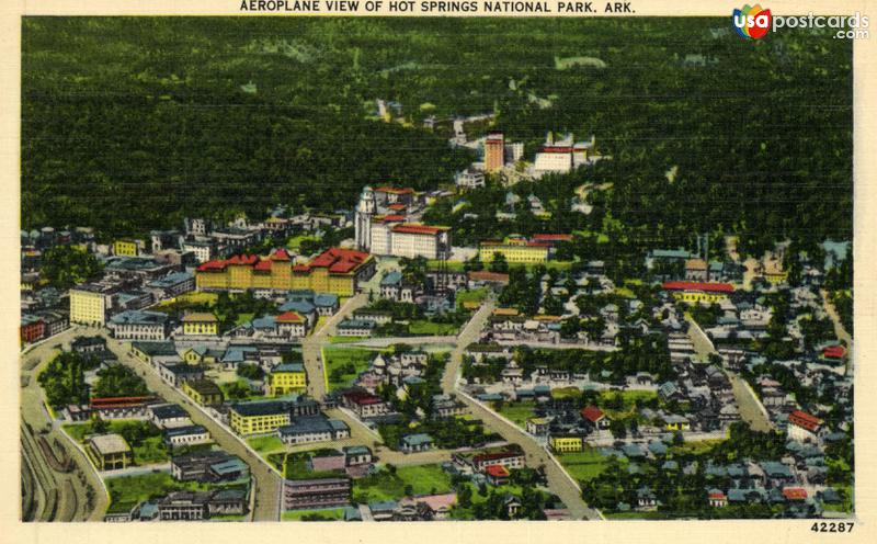 Pictures of Hot Springs, Arkansas: Aeroplane View of Hot Spring National Park