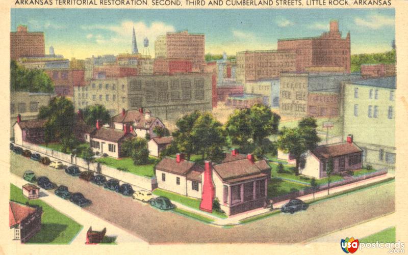Pictures of Little Rock, Arkansas: Arkansas Territorial Restoration. Second, Tirhd and Cumberland Streets
