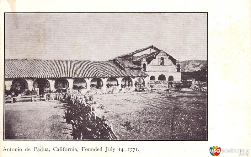 Pictures of Spanish Missions Of California, California: Antonio de Padua, California, Founded July 14, 1771