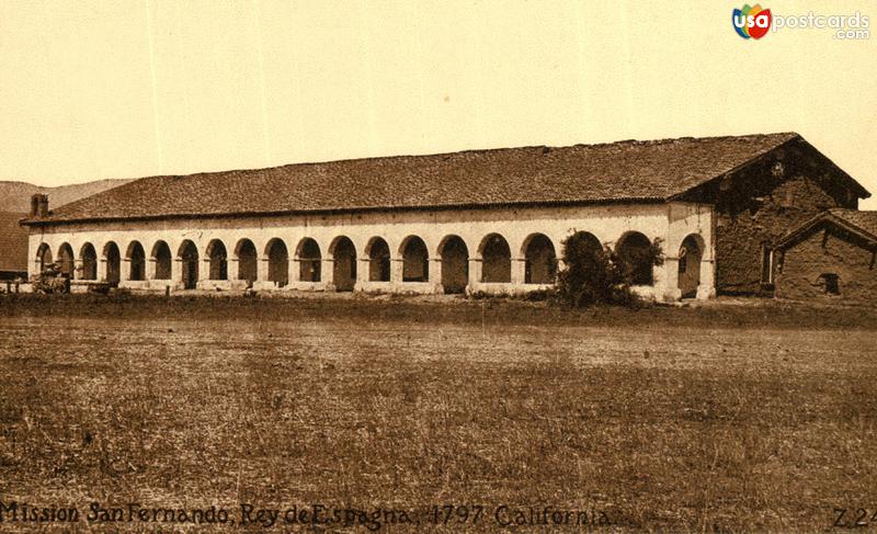 Pictures of Spanish Missions Of California, California: Mission San Fernando, Rey de Espagna, 1797. California