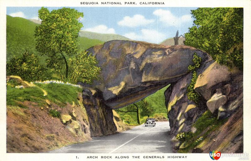 Pictures of Sequoia National Park, California: Arch Rock Along the Generals Highway. Sequoia National Park