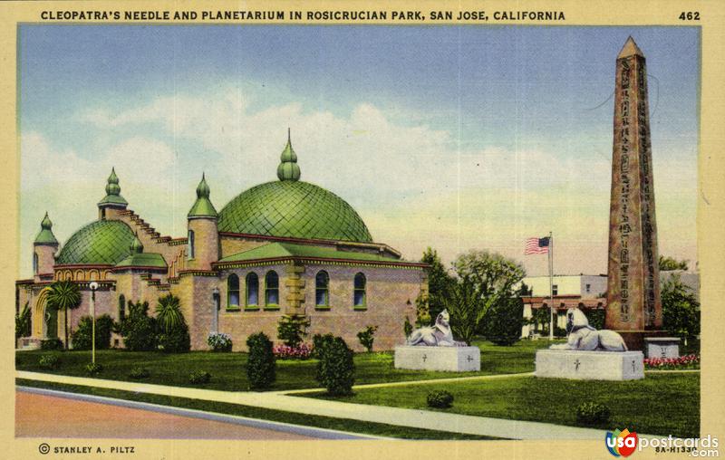 Pictures of San Jose, California: Cleopatra´s Needle and Planetatium in Rosicrucian Park