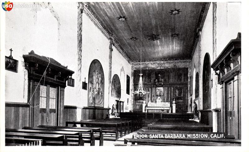 Pictures of Santa Barbara, California: Interior Santa Barbara Mission