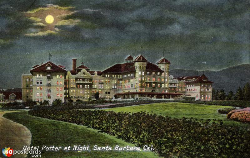 Pictures of Santa Barbara, California: Hotel Potter at Night
