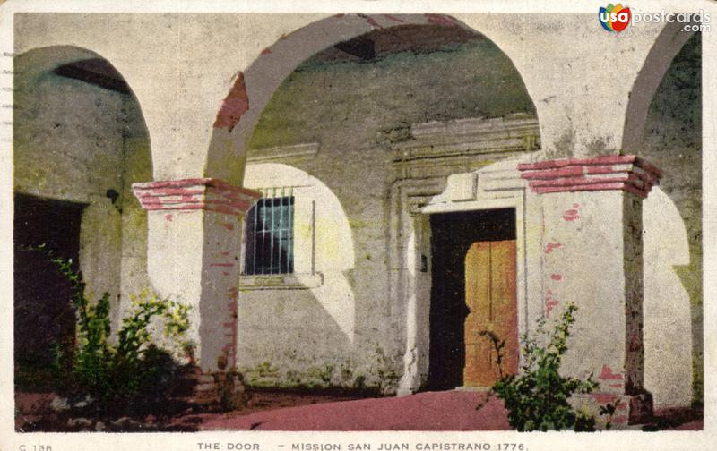 Pictures of San Juan Capistrano, California: The Door. Mission San Juan Capistrano. 1776