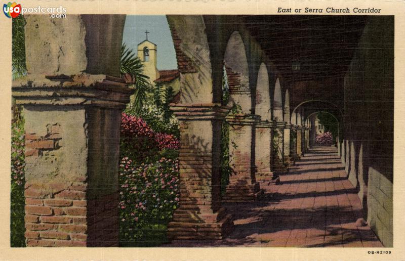 Pictures of San Juan Capistrano, California: East or Serra Church Corridor