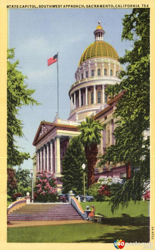 Pictures of Sacramento, California: State Capitol, Southwest Approach