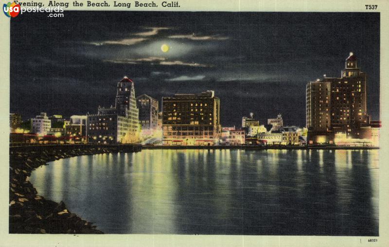 Pictures of Long Beach, California: Evening, Along the Beach