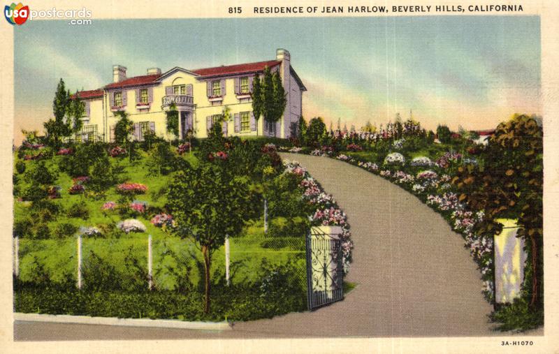 Pictures of Beverly HIlls, California: Residence of Jean Harlow