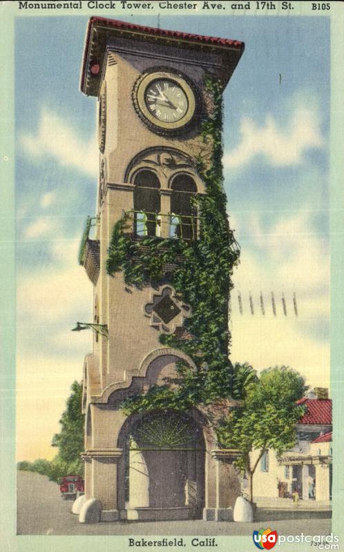 Pictures of Bakersfield, California: Monumental Clock Tower, Chester Ave. And 17th St.