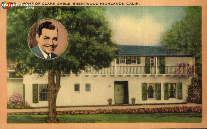 Pictures of Brentwood Highlands, California: Home of Clark Gable
