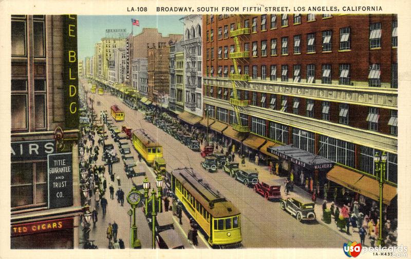 Pictures of Los Angeles, California: Broadway, South from Fifth Street