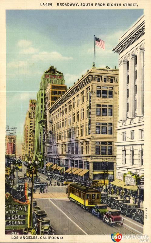 Pictures of Los Angeles, California: Broadway, South from Eighth Street