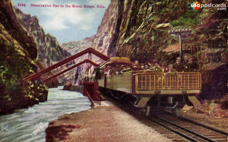 Pictures of Royal Gorge, Colorado: Observation Car in the Royal Gorge