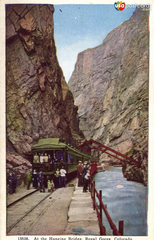 Pictures of Royal Gorge, Colorado: At the Hanging Bridge. Royal Gorge