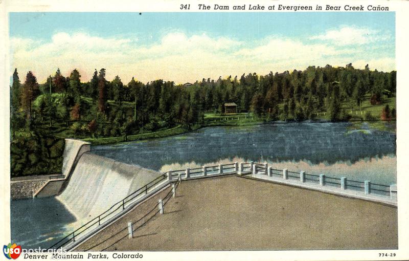 Pictures of Denver, Colorado: The Dam and Lake at Evergreen in Bear Creek Cañon