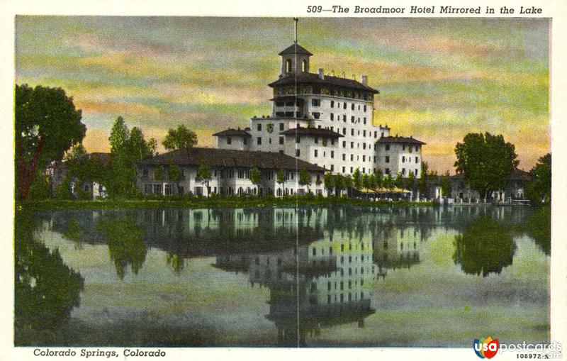 Pictures of Colorado Springs, Colorado: The Broadmoor Hotel Mirroed in the Lake