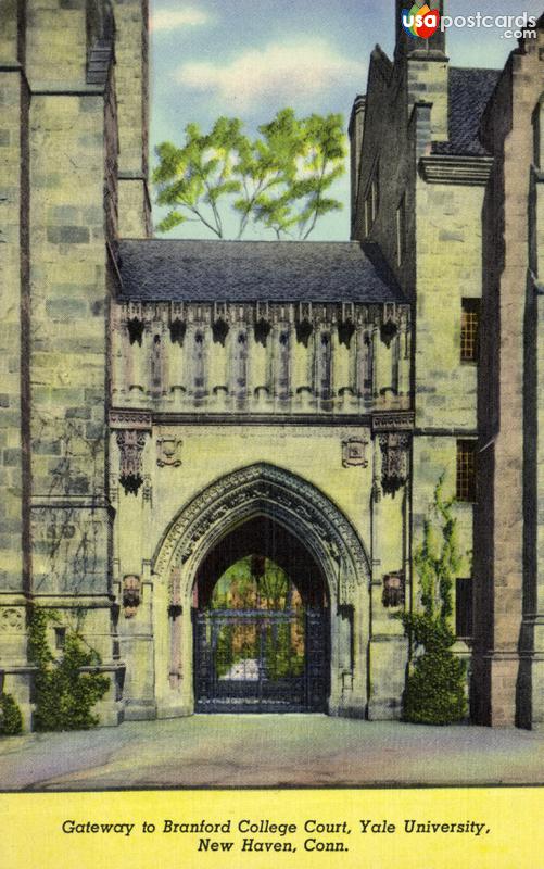 Pictures of New Haven, Connecticut: Gateway to Branford College Court, Yale University