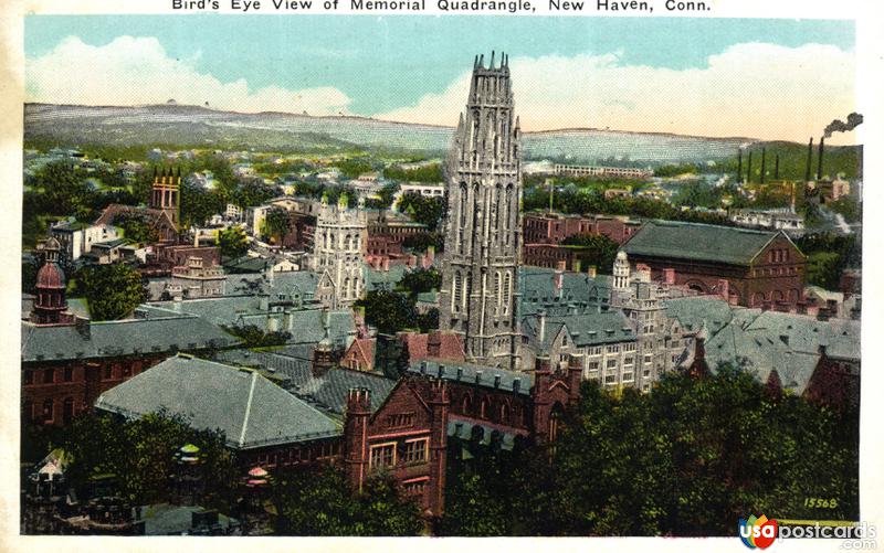 Pictures of New Haven, Connecticut: Bird´s Eye View of Memorial Quadrangle