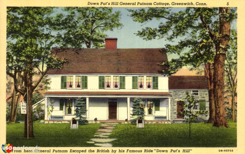 Pictures of Greenwich, Connecticut: Down Put´s Hill General Putman Cottage