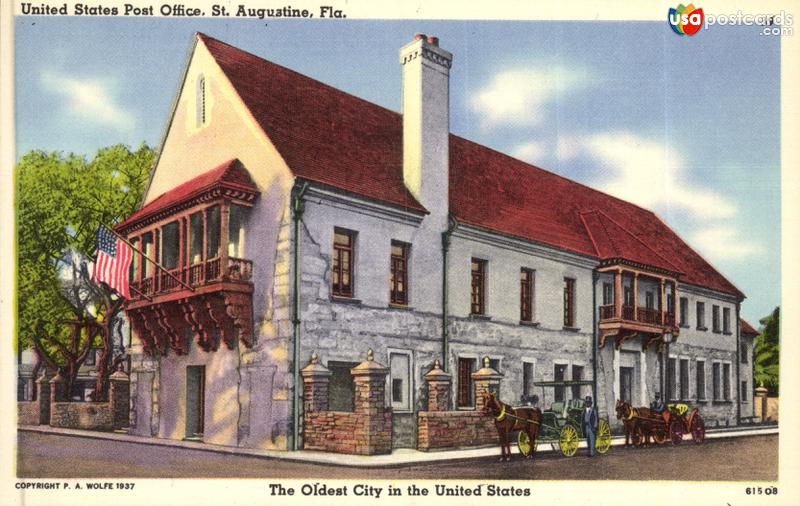 Pictures of St. Augustine, Florida: United States Post Office / The Oldest City in the United States