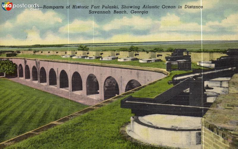 Pictures of Savannah Beach, Georgia: Ramparts of Historic Fort Pulaski