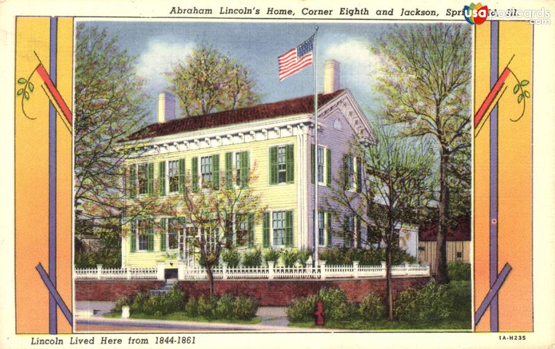 Pictures of Springfield, Illinois: Abraham Lincoln Home / Lincoln Lived Here from 1844-1861