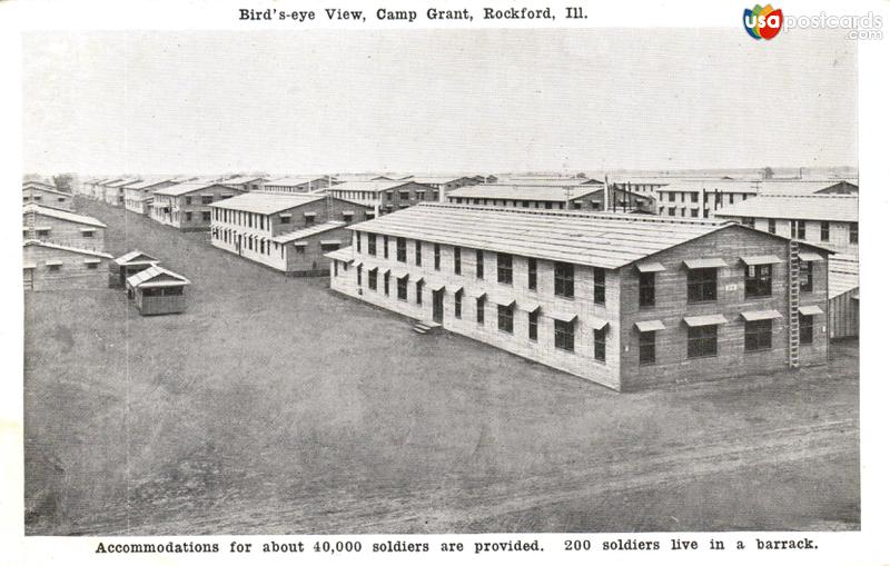 Pictures of Rockford, Illinois: Bird´s-eye View, Camp Grant