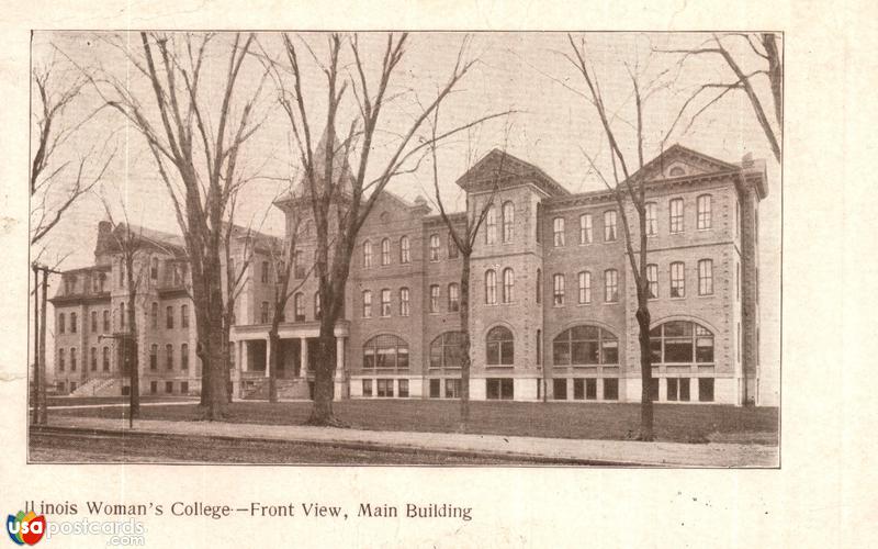 Pictures of Jacksonville, Illinois: Illinois Woman´s College - Front View, Main Building