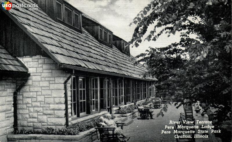 Pictures of Gratton, Illinois: River View Terrace. Pere Marquette Lodge. Pere Marquette State Park