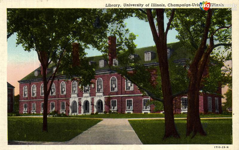 Pictures of Champaign Urbana, Illinois: Library, University of Illinois
