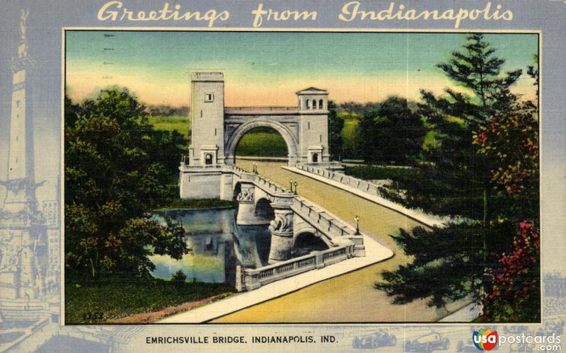 Pictures of Indianapolis, Indiana: Emrichsville Bridge. Greetings from Indianapolis