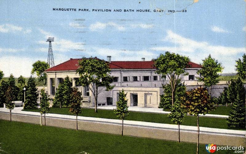 Pictures of Gary, Indiana: Marquette Park, Pavilion and Bath House
