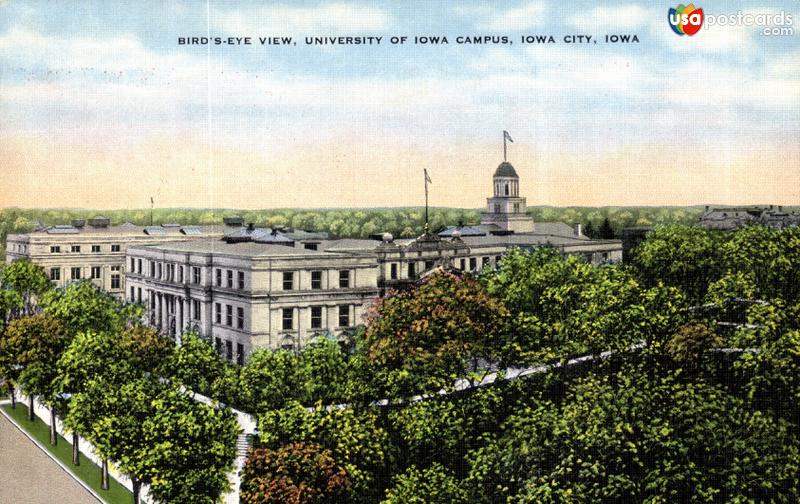 Pictures of Iowa City, Iowa: Bird´s-eye View, University of Iowa Campus