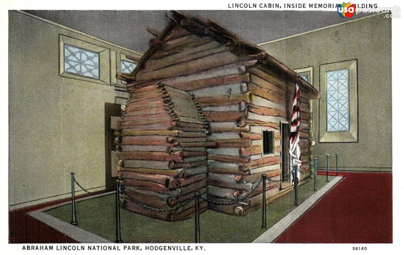 Pictures of Hodgenville, Kentucky: Lincoln Cabin, Inside Memorial Building, Abraham Lincoln National Park