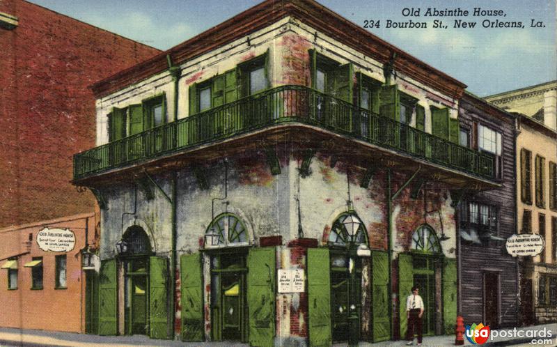 Pictures of New Orleans, Louisiana: Old Absinthe House. 234 Bourbon St.