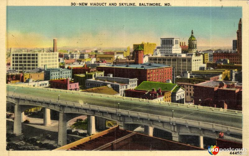 Pictures of Baltimore, Maryland: New Viaduct and Skyline