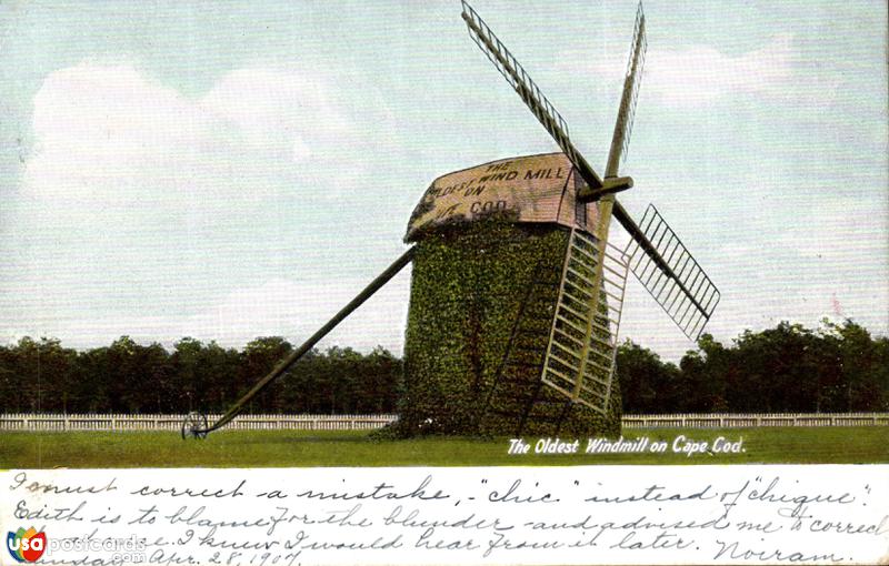 Pictures of Cape Cod, Massachusetts: The Oldest Windmill