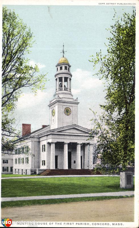 Pictures of Concord, Massachusetts: Meeting House of the First Parish